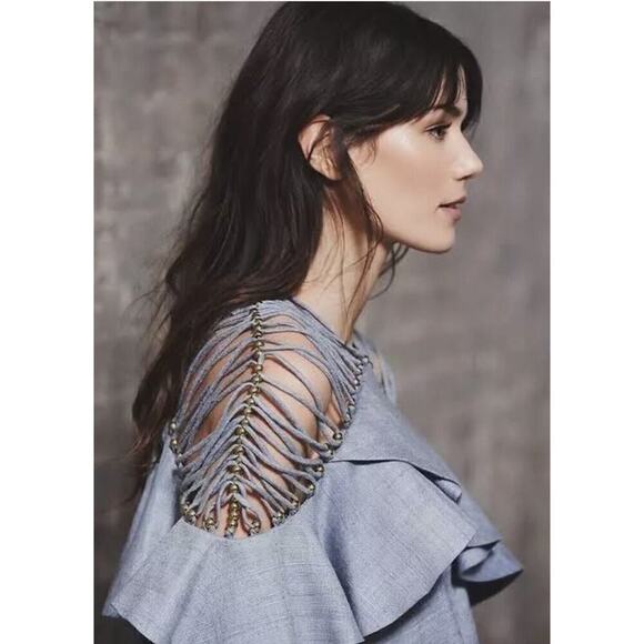 RARE $1900 Zimmermann Havoc Lattice Silk Flounce Dress Sz US 4/ Small /0 - Picture 3 of 16